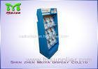 UV coating blue color custom cardboard displays rack with plastic hooks for Mani Pedi