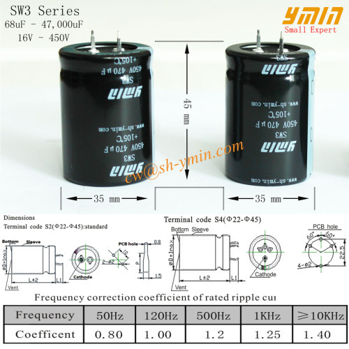 High Power Snap in Electrolytic Capacitor for Renewable Energy Power Inverter and Clean Energy Power Inverters