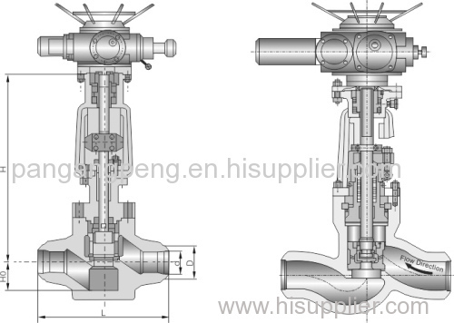 Vacuum exhaust steam globe valve apply for power station