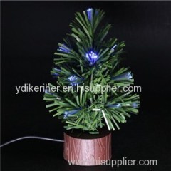 High Quality 6 Inch Height USB Mini Fiber Christmas Tree With LED Light(BC301C)