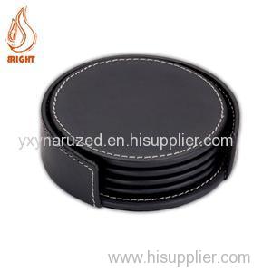 Good Quality Custom Promotion Leather Coaster