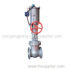 Pneumatic power station gate valve