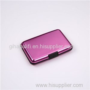 Aluminum Short Card Wallet With RFID Protection