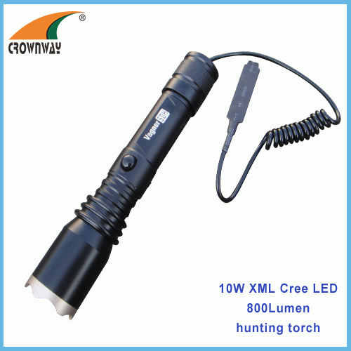 10W XML Cree powerful portable lantern hunting torch 800Lumen lantern 18650 rechargeable light