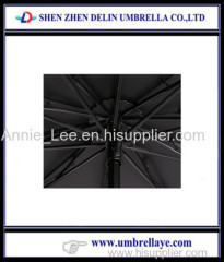 10 ribs strong umbrella black coating large sun umbrella 3 fold umbrella