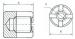 Wire Cross Clamp AISI316 Closed Base