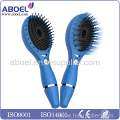 Custom Printed Combs wholesale Ionic LED Light Rechargeable Hair Brush Professional