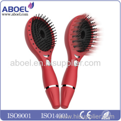 Custom Printed Combs wholesale Ionic LED Light Rechargeable Hair Brush Professional