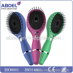 Custom Printed Combs wholesale Ionic LED Light Rechargeable Hair Brush Professional