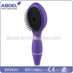 Custom Printed Combs wholesale Ionic LED Light Rechargeable Hair Brush Professional