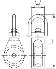 ZINC ALLOY SINGLE SWIVEL PULLEY