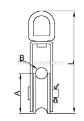 Pulley AISI316 Single with Swivel Straight Body