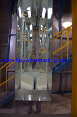 Vertical coating system for aluminum profiles