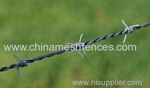 BWG12 wire diameter galvanized barbed wire