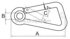 ASYMETRIC SNAP HOOK with eyelet