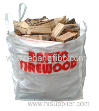 four nets or four ventilated fabric big bag for firewood