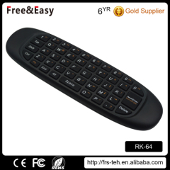 Hot selling 2.4g wireless fly air mouse keyboard android tv box