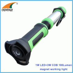 3W COB 250Lumen magnet and hook working light 3AA Ni-Mh repairing lamp magnet 240V camping lantern 12V car rechargeable