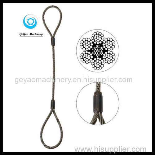 Eye and Eye Hook Wire Rope Sling 6x25 IWRC