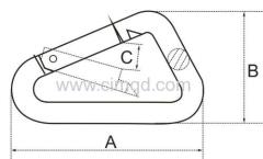 TRIANGLE SNAP HOOK AISI316 LARGE