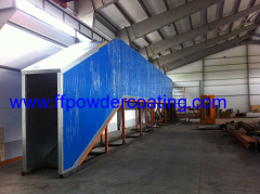 Tunnel powder coating drying oven