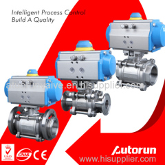 Three-Piece Thread or Flange Pneumatic Ball Valve