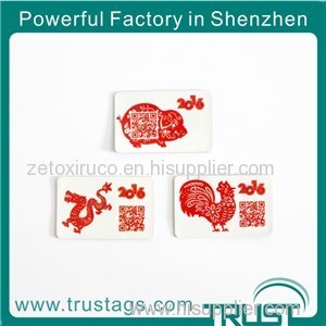 Wholesale Silk Printing RFID Anti-metal Tag/adhesive Sticker With Chinese Zodiac