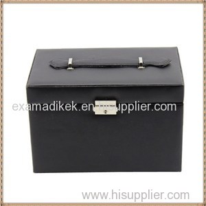 2 Tiers Jewelry Storage PU Leather Boxes