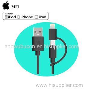2 In 1 Usb Cable With 8p And Micro Cable