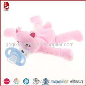 Cute Pink Bear With Pacifier
