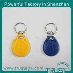 Low Frequency Rfid TK4100 Plastic Key Chain Key Fob