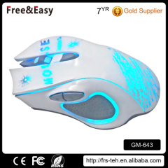 Colorful led backlit 2400 DPI wired gaming mouse for PC