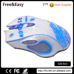 Colorful led backlit 2400 DPI wired gaming mouse for PC