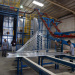 Vertical powder coating system for the aluminum profile