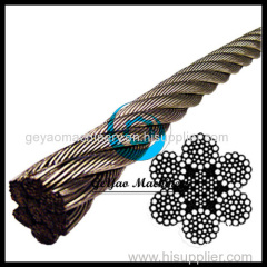 Stainless Steel Wire Rope 304 IWRC- 6x37 Class (Lineal Foot)