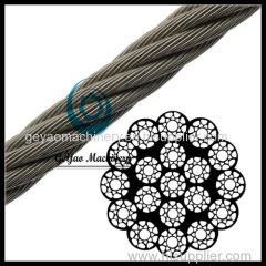 Compacted Bright Wire Rope EIPS IWRC 19x19(Rotation Resistant)(Linear Foot)