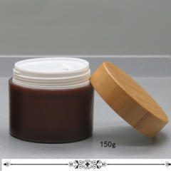 250g PP cream jar 250g bamboo cap with disc liner