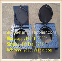 EN124 Cast Iron Water Box surface box With lock painted drawing