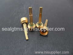 gold plating glass to metal seal