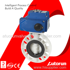 Plastic PPH Electric Butterfly Valve