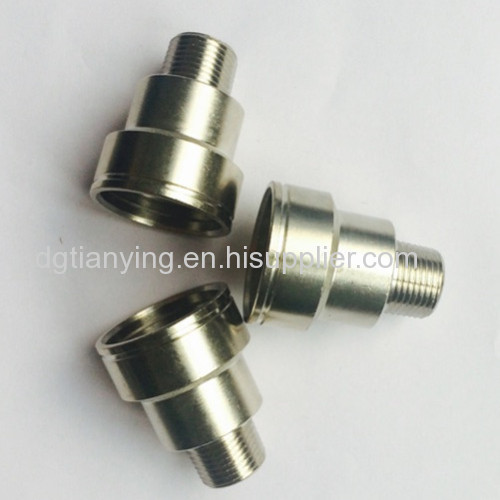 Staubli style connector plug nickel plated brass