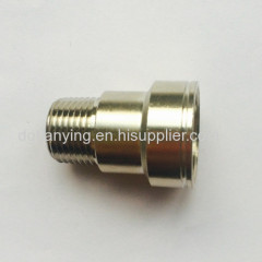 Staubli style connector plug nickel plated brass