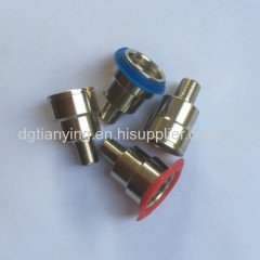 Staubli style connector plug nickel plated brass