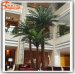 Palm tree artificial decorative amazing green fiberglass palm leaves