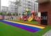 Kids Playing Putting Coloured Sports Artificial Grass With Shock Pad Grassland