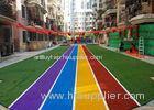 Runing Track Coloured Artificial Grass Carpets For Landscaping Decoration