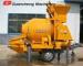 JZC350 A concrete mixer truck with pump High efficiency twin-shaft