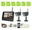 4CH Digital Wireless Video Surveillance Camera Systems 7" LCD Monitor