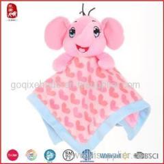 Baby Bib With Pink Elephant And Red Heart
