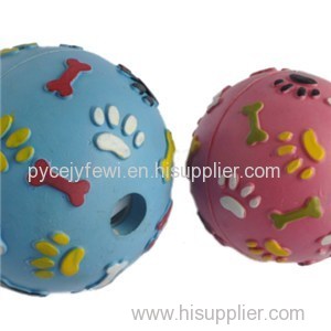 Footprint Pattern Vinyl Ball Dog Toys